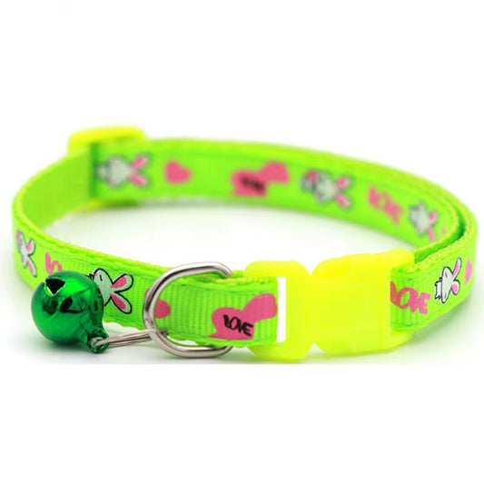 Pet Cat Dog Collar Easter Bunny Rabbit Cat Collar Buckle Necklace with Bell Collar for Cat Dog Pet Supplies Cat Accessories