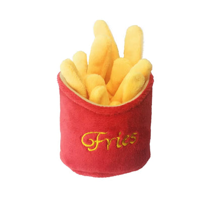 1PC Dog Chew Toy Separate Combination Food Toy with Sound Hamburger Chicken Leg French Fries Pet Toy