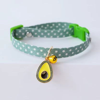 Collar Sakura Heart Fruit Cat Plaid Cat Collars Bell Cartoon Necklace Adjustable Collar for Cat Small Dog Pet Cat Accessories