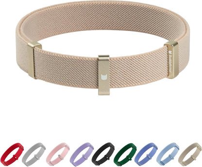 Safety Cat Collar - U.S. IDA Gold Awarding Design, Stretch Elastic Quick Release, Non Breakaway - Light Weight for Kitten, Neck Fit 5.9'-11.8' for All Small Large Cat,S(Cocoa)