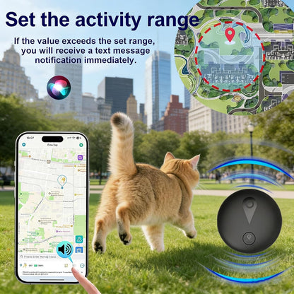GPS Tracker for Dogs, Smart Collar with Real-Time Location - Pet Location Tracker with Holder, No Monthly Fee/No SIM Card, Works with Ios Find My, Ultra-Slim, IP68 Waterproof, 12-Month Working Time
