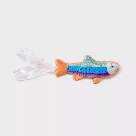Shimmery Fish Kicker Cat Plush Toy - Boots & Barkley™