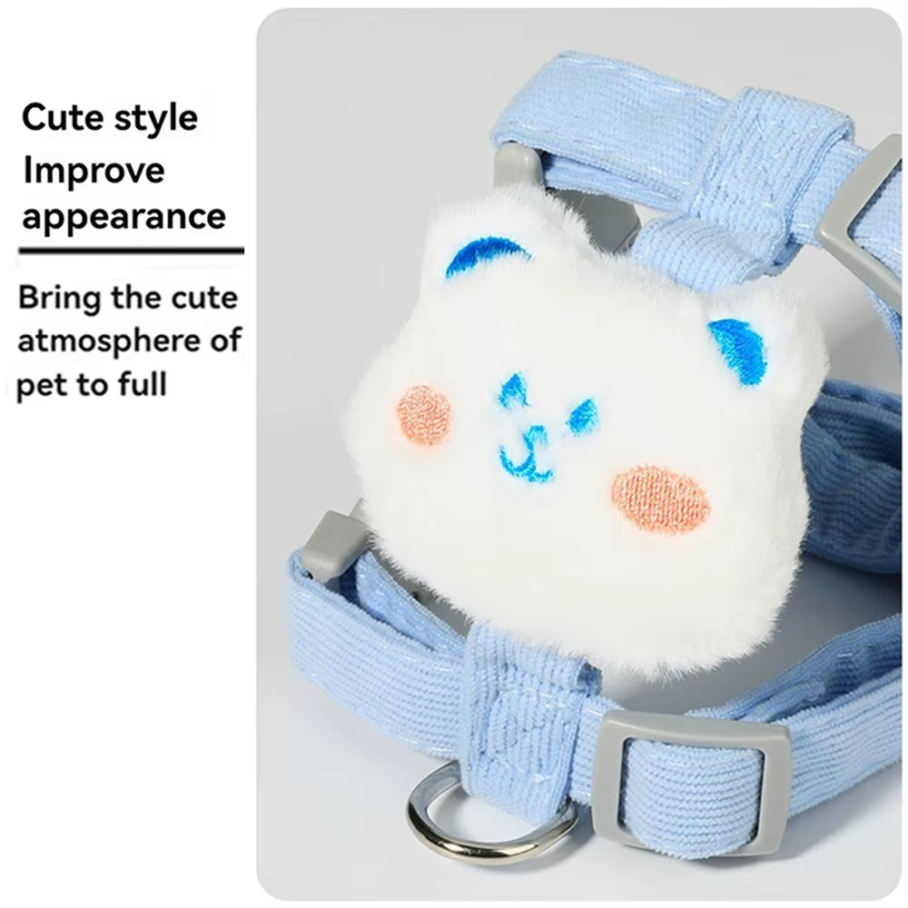 Adjustable Dog Harness for Small Dog Leash Breashable Small Cat Harness and Leash Sets Pet Harness Out Walking Dog Accessories