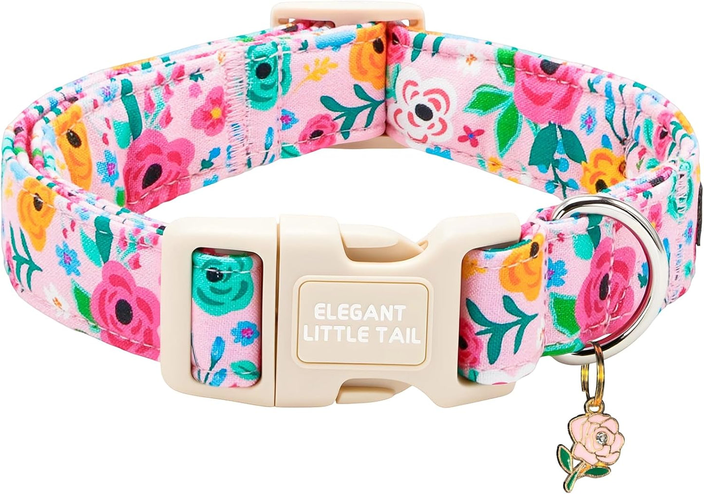 Dog Collar, Sunflower Pattern Pet Collar Durable Cute Dog Collars Summer Fall Female Pet Gift Adjustable Dog Collar for Medium Dogs