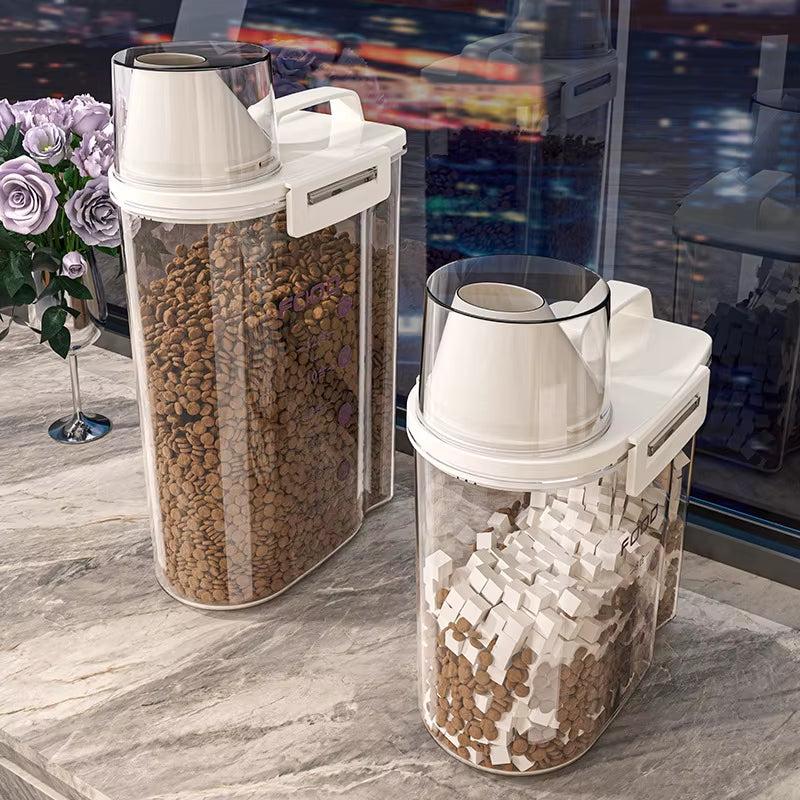 Sealed Cat Food Storage Bucket Vacuum Preservation Tank for Dog Food Moisture-Proof and Dehumidifying Pet Dog Snack Storage Box