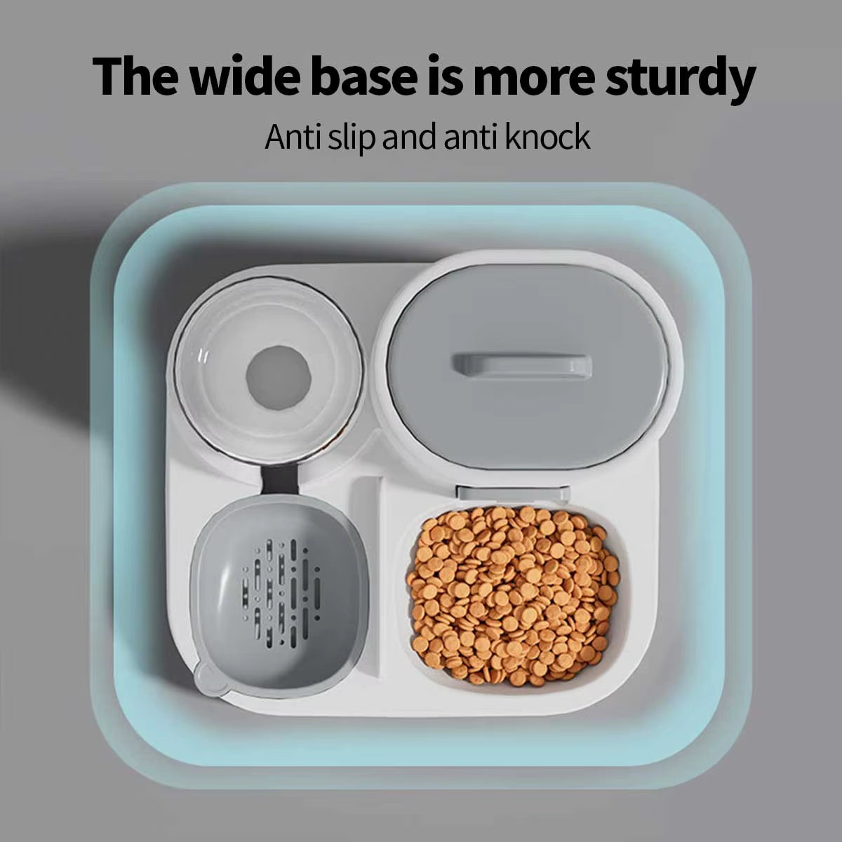 Feeder - Dual-Purpose Drinking and Feeding Unit - Convenient, Simple, Large Capacity -Suitable for Small and Medium Dogs and Cat