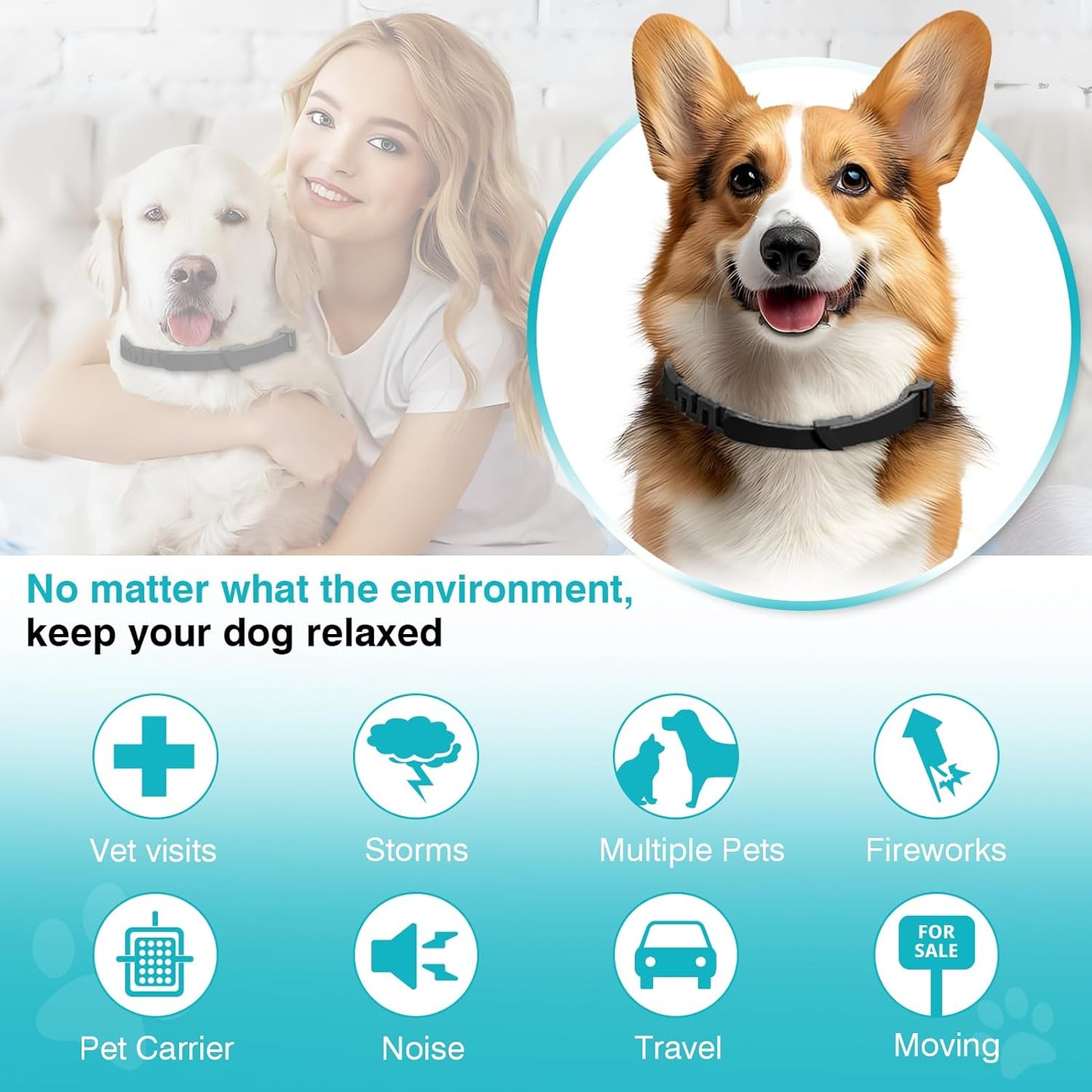 Ultimate 6-Pack Calming Dog Collars with Pheromones – 60 Days of Stress Relief for Small, Medium, and Large Dogs, Adjustable & Waterproof