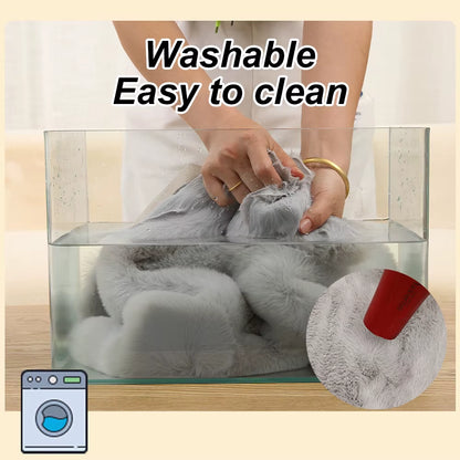 Winter Plush Cat Bed Mat round Pet Bed for Cats Small Dogs Fleece Pet Sleeping Mat Kitten Puppy Nest Pet Cushion Cat Accessories