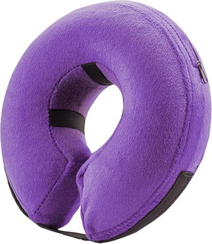 Inflatable Dog Cone Collar Alternative, Soft Dog Cone for Small Medium Large Dogs and Cats, Neck Recovery Ecollar Donut Collar after Surgery (Large, Blue)