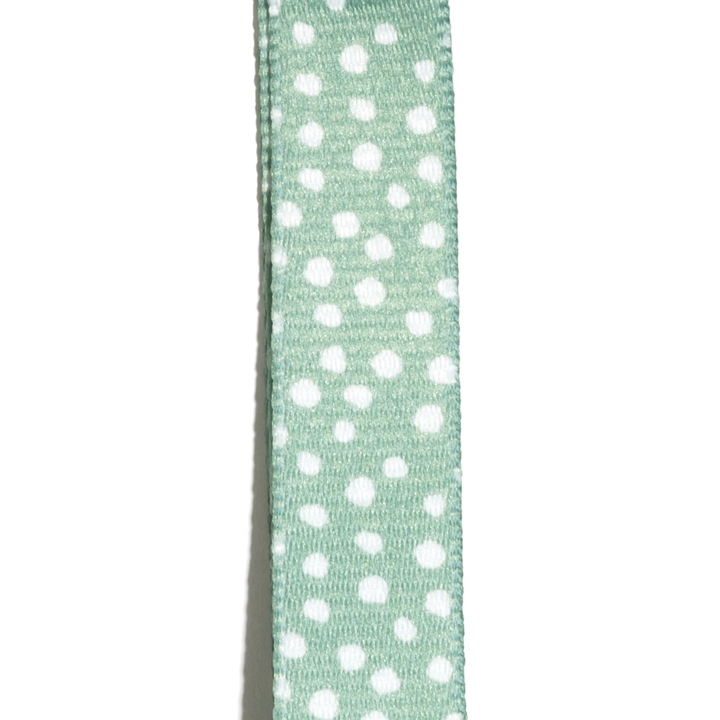 Polka Dot Print Fashion Dog Collar, Metal Buckle, Green, Small