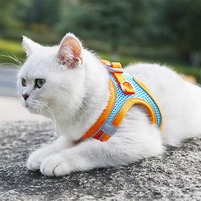 Cat Harness Reflective Pet Harnesses and Leashes Set Adjustable Pet Harness for Cats Small Dogs Pug Chihuahua Cat Accessories