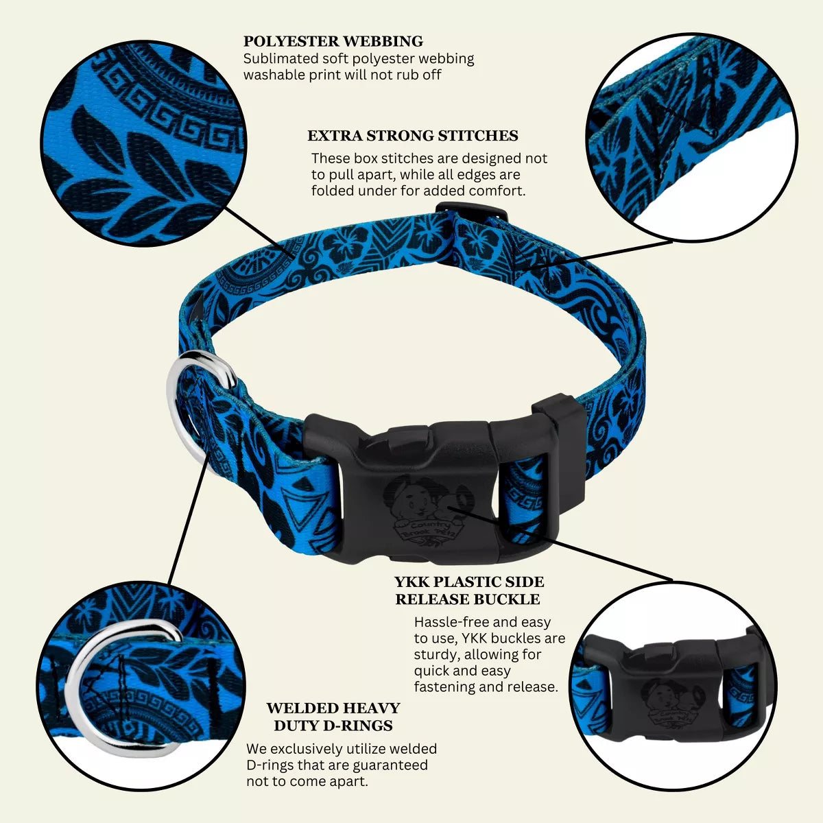Country Brook Petz® Deluxe Dog Collar - Attitude Collection - Made in the U.S.A.