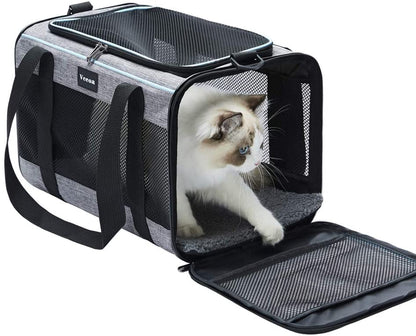 19X12X12 Inches Cat, Dog Carrier for Pets up to 22 Lbs, Soft-Sided Cat Bag Animal Carriers Travel Puppy Carry as a Toy of Fabric Pet Home