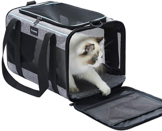 19X12X12 Inches Cat, Dog Carrier for Pets up to 22 Lbs, Soft-Sided Cat Bag Animal Carriers Travel Puppy Carry as a Toy of Fabric Pet Home