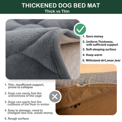 Dog Crate Bed Dog Crate Pad Washable Dog Bed Mat for Crate Mats for Dog Cage Mat Dog Kennel Pad Dog Kennel Mat Dog Crate Liner for Small Dogs and Cats,20"X16"