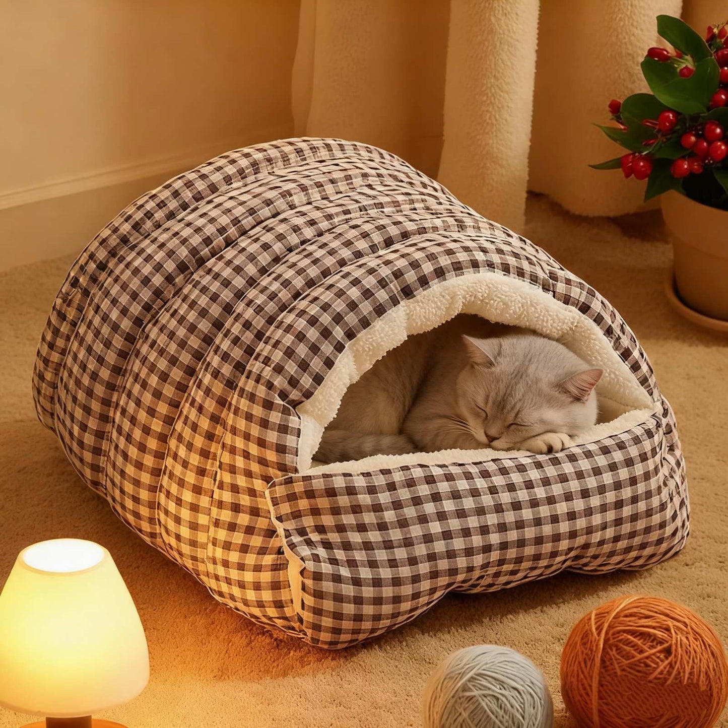Reversible Winter Warm Pet Bed and Mat Dual-Sided Fluffy Plush Dog Cat Bed Removable Washable Cover for Crate Sofa or Floor