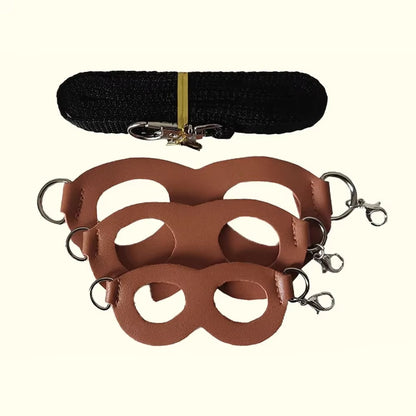 4 Pcs /Set Sugar Quoll Harness + Leash Set Escape-Proof Adjustable Collar for Pet Small Animals Hamsters Sugar Gliders Squirrels