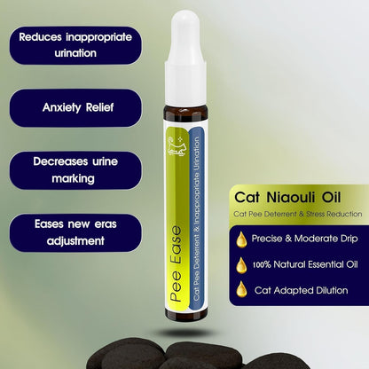 Calming Cat Collar - Vet Approved Pee Deterrent & Anti-Anxiety Relief with Essential Oils
