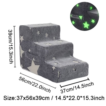 Stairs for Dog Pet Ramp Stairs Cat Dog Ladder 3 4 Step Stairs for Dogs Puppy Ramp Detachable Sponge Pet Ladder Accessories