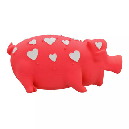 Multipet Pig Interactive Dog Toy - Red