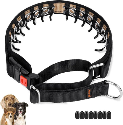 No Pull Dog Collar, Patented Martingale Collar for Small Medium Large Dogs with Buckle and Heavy Duty Nylon for Walking Training Hunting, Safe and Easy to Use(M, Green)