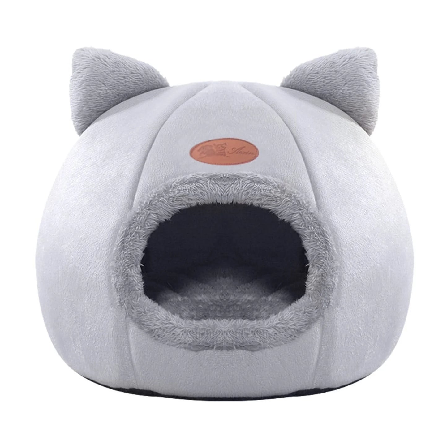 Warm Pet Cave Indoor Cat House Soft Cat Tent Bed Cute Cat Cubby Cozy Dog House Bed Pet Supplies Black of Friday