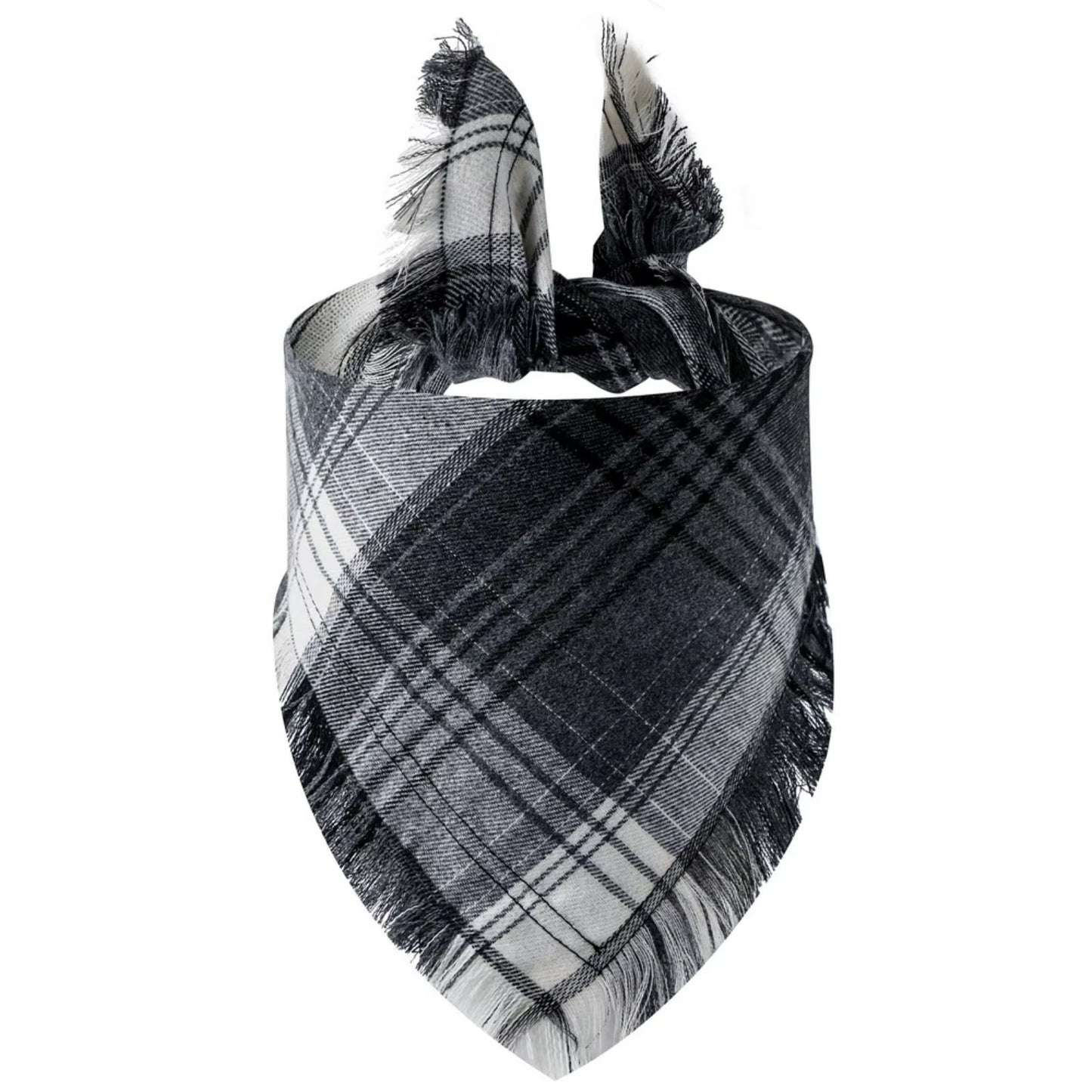 Plaid Tassel Dog Bandana Pet Triangular Scarf Pet Dog Cat Scarf Dog Supplies Photo Prop Stuff Bib Cat Puppy Accessories
