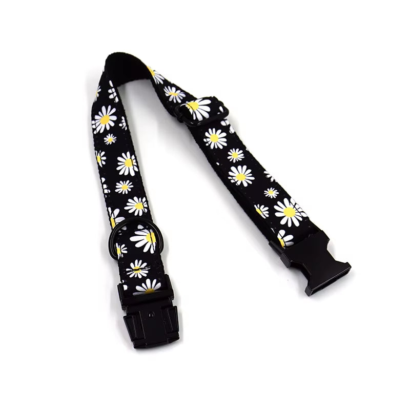 Trendy Products 2024 Spring and Summer Fashion Print Dog Cooling Collar Training Collar Adjustable Dog Polyester Dog Collar