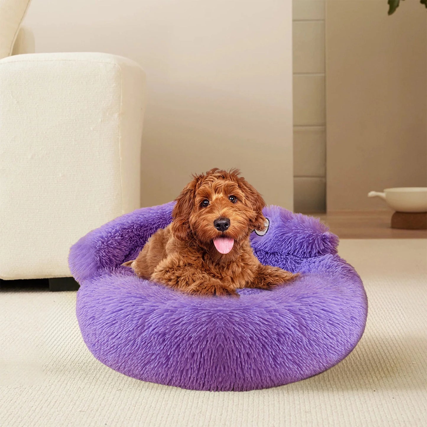 Adorable Plaid Cat Bed, Soft Portable Sleeping Bed for Small and Medium Sized Pets, Machine Washable Warm Pet Nest for Indoor Comfort