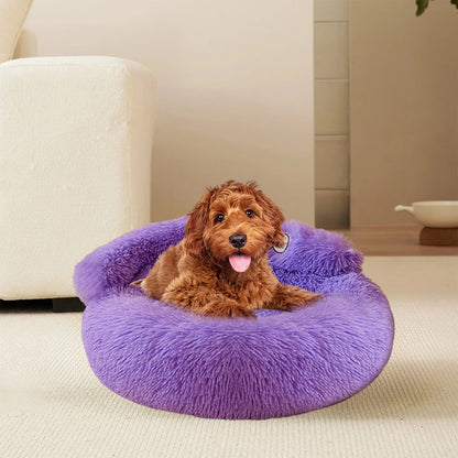 Adorable Plaid Cat Bed, Soft Portable Sleeping Bed for Small and Medium Sized Pets, Machine Washable Warm Pet Nest for Indoor Comfort