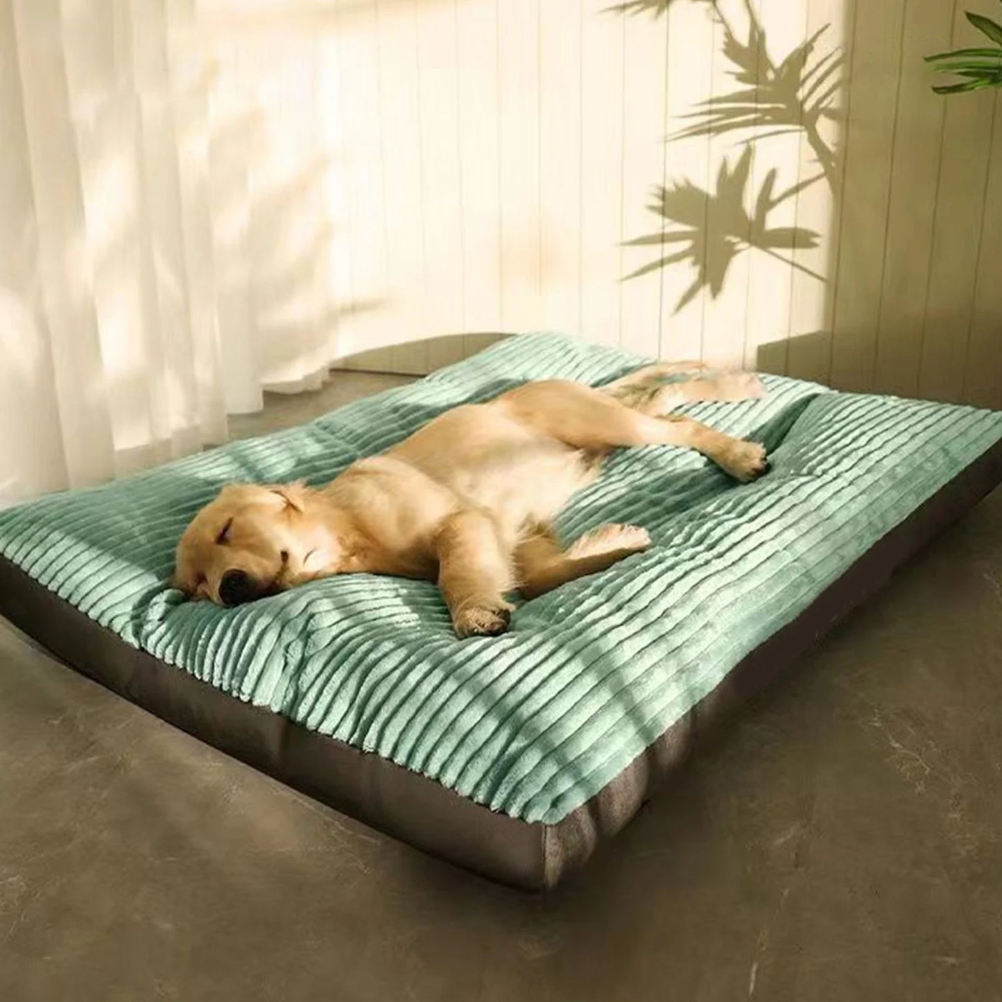Dog Bed Washable with Removable Cover Waterproof, Soft Flannel Dog Crate Beds for Large Medium Small Dogs Cats, Non-Slip Pet Beds Kennel Pad 23.6 Inch X 18.5 Inch