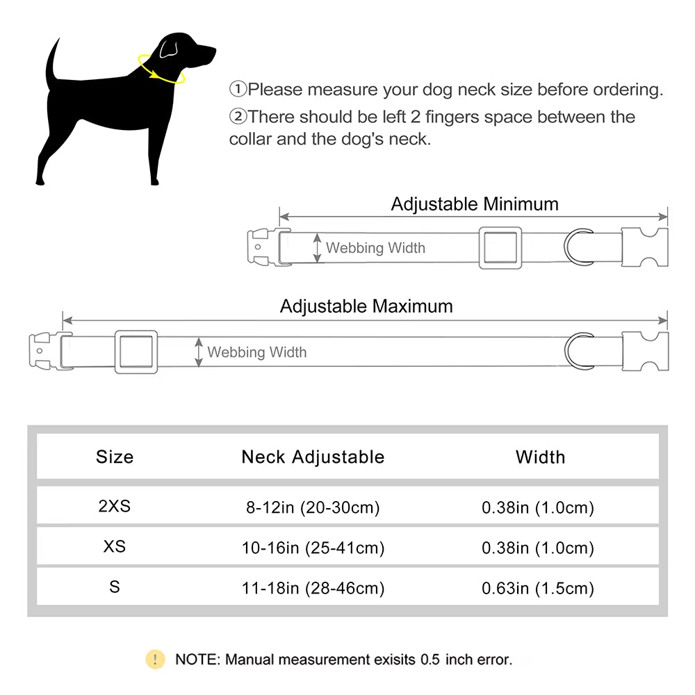 Custom Dog Collar Nylon Puppy Dog Collars with Cute Bowknot Engraved Pet Necklace Dog Collars for Small Medium Dogs Chihuahua