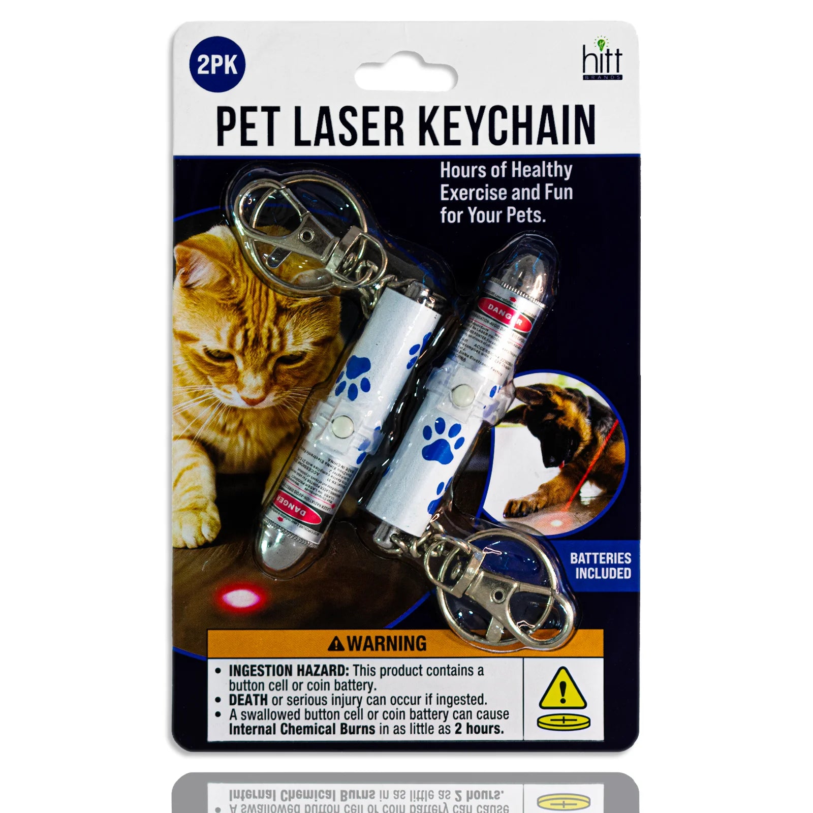 Pet Laser Exerciser and Keychain Toy 2 Pack