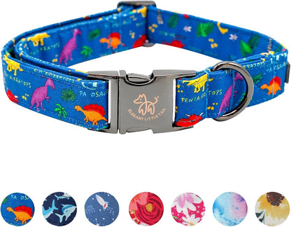 Dog Collar, Sunflower Pattern Pet Collar Durable Cute Dog Collars Summer Fall Female Pet Gift Adjustable Dog Collar for Medium Dogs