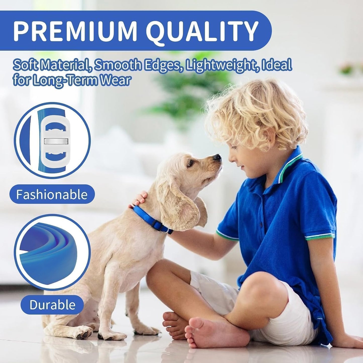 Ultimate Dog Flea and Tick Prevention Collar - 4 Pack, Waterproof & Adjustable for Dogs and Puppies, 32-Month Protection in Blue & Orange