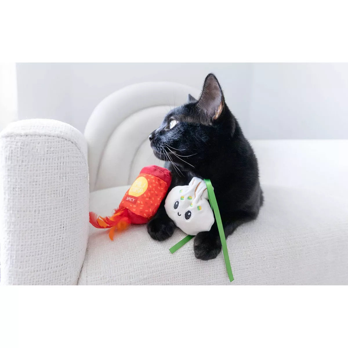 Quirky Kitty Chili Crisp Cat Plush Toy - Red