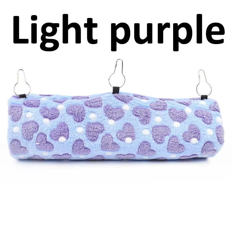 Small Animal Guinea Pig Rat Hammock Hanging Tunnel and Soft Bed Mat for Squirrel Hamster Hideout Cage Accessories