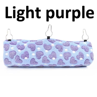 Small Animal Guinea Pig Rat Hammock Hanging Tunnel and Soft Bed Mat for Squirrel Hamster Hideout Cage Accessories