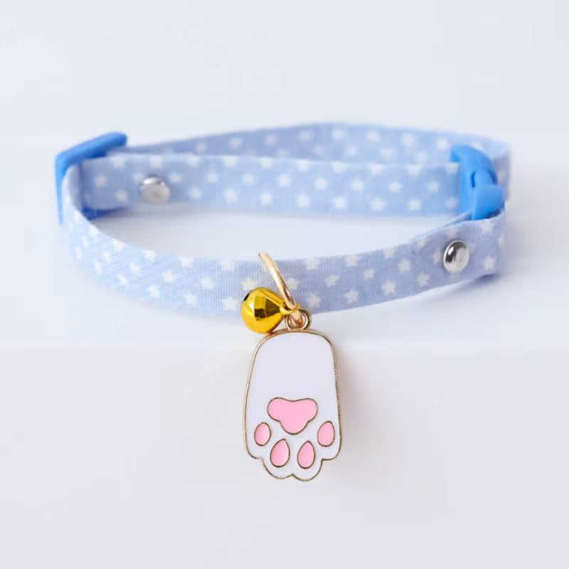 Collar Sakura Heart Fruit Cat Plaid Cat Collars Bell Cartoon Necklace Adjustable Collar for Cat Small Dog Pet Cat Accessories