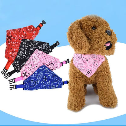 Cat Collar Lovely Adjustable Dog Cat Necktie Pet Triangular Saliva Tie Scarf Dog Bandana Collar