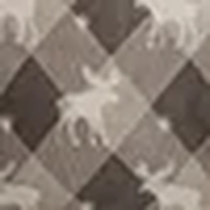 Medium Pillow Dog Bed, Brown Chic Cabin Moose, 27" X 36"