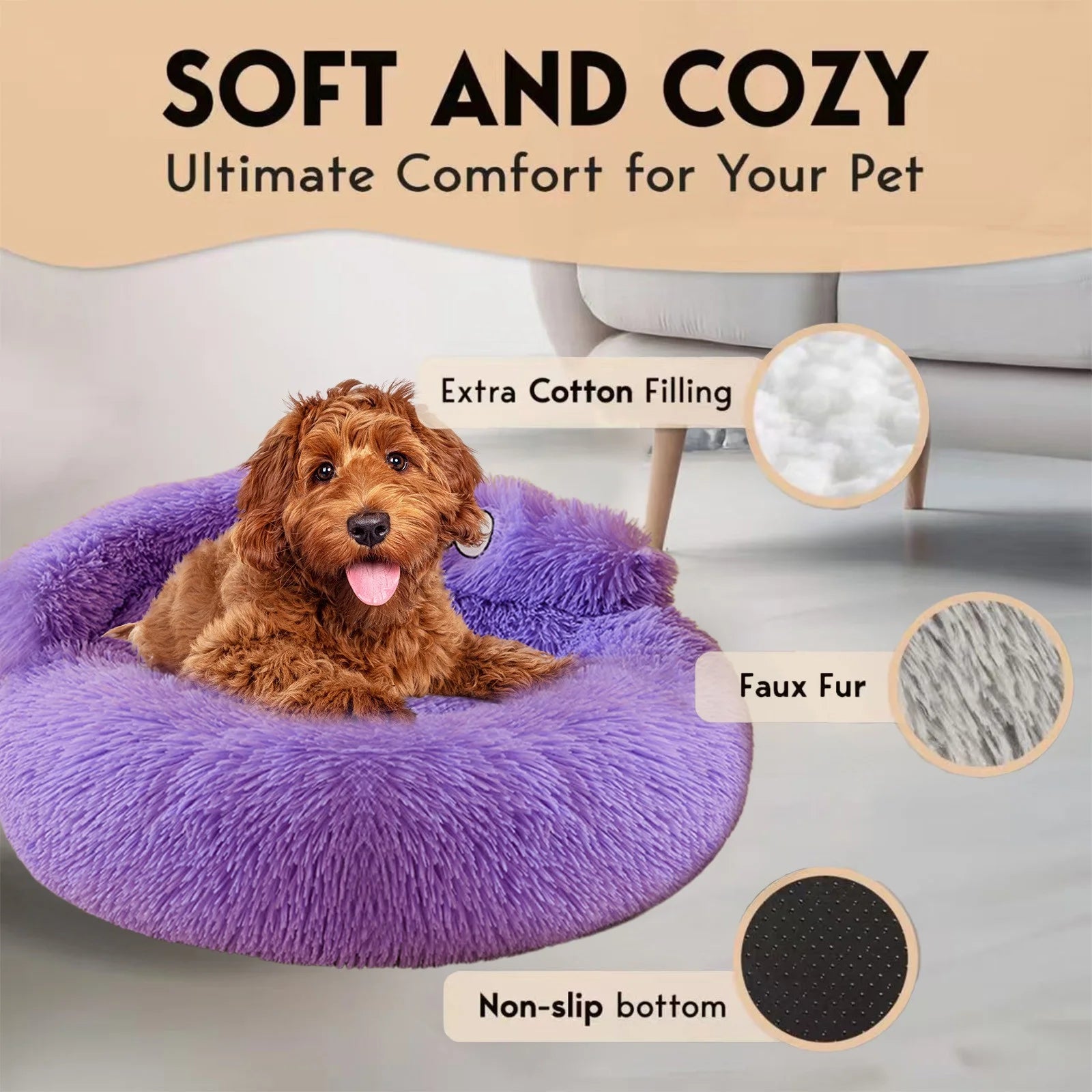 Adorable Plaid Cat Bed, Soft Portable Sleeping Bed for Small and Medium Sized Pets, Machine Washable Warm Pet Nest for Indoor Comfort