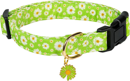 Cute Cotton Dog Collar for Small Medium Large Dogs Special Design Cute Pink Strawberry with Pendant for Girl Female Dogs Soft Adjustable Strawberry Puppy Collars for Girl Female Dogs Pet Collar