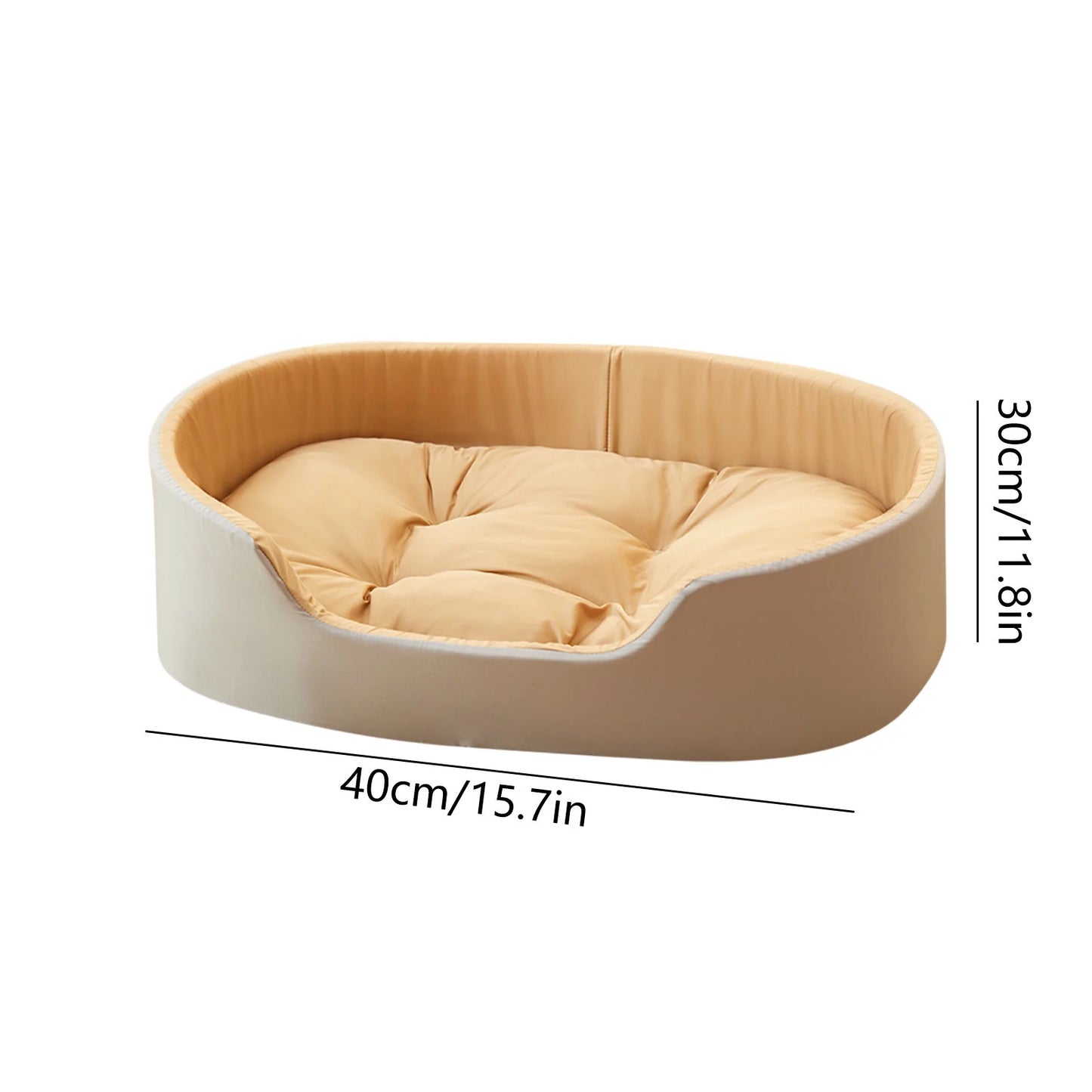 Pet Summer Chair Bed, Household Dog Bed, Cool Pet Bed Nests with Cotton Mat, Washable and Comforts Dog Bed, Calming Pet Mat with Non-Slip Bottom, Large Oval Shape Soft Pet Kennel