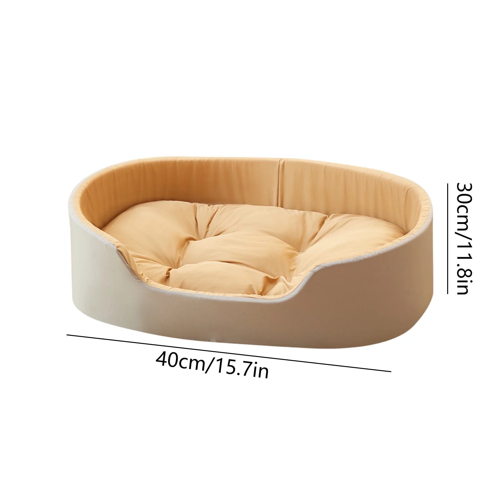Pet Summer Chair Bed, Household Dog Bed, Cool Pet Bed Nests with Cotton Mat, Washable and Comforts Dog Bed, Calming Pet Mat with Non-Slip Bottom, Large Oval Shape Soft Pet Kennel