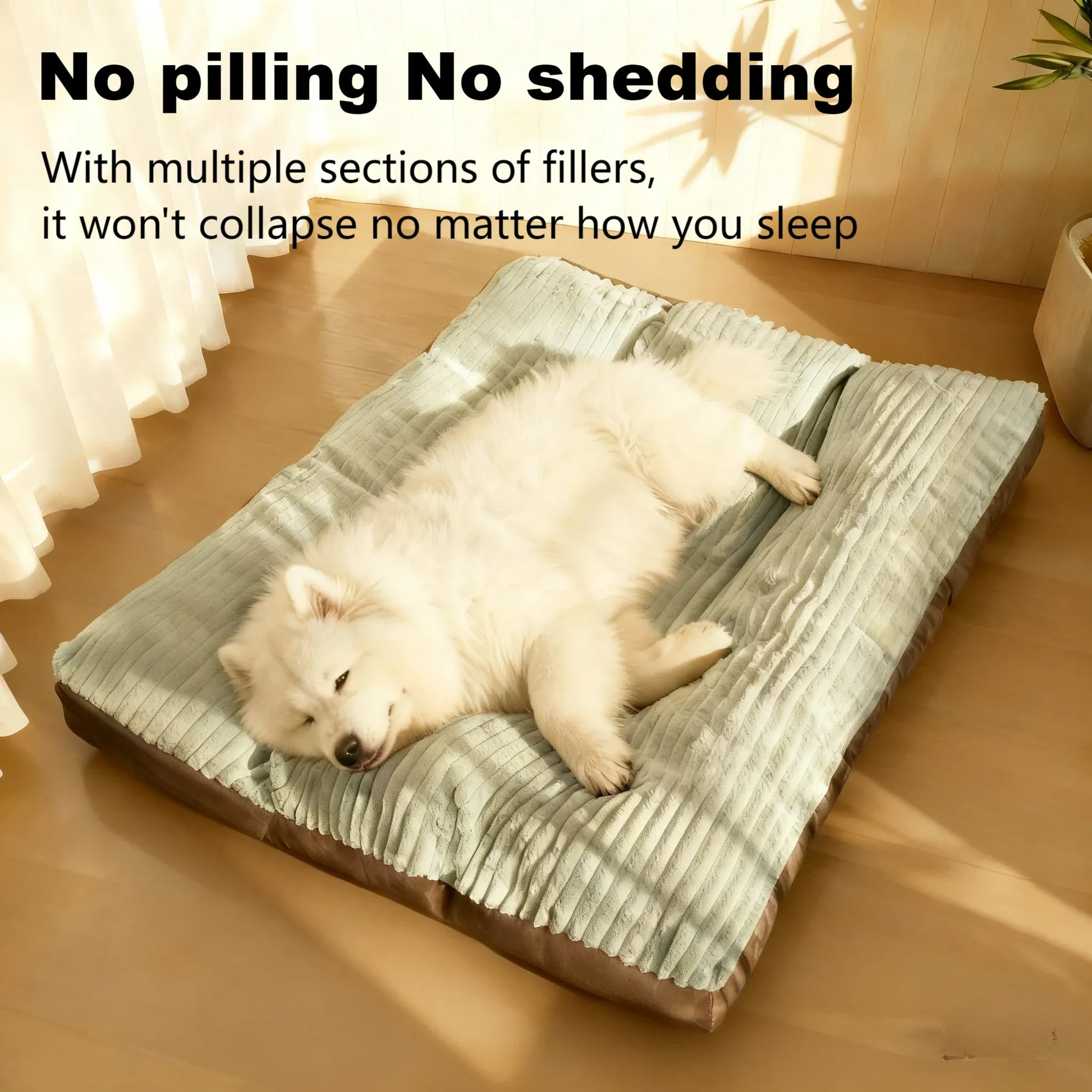 Hometravel , Washable Pet Mattress with Thick Cushion, Warm Cozy Sleeping Pad for Large Dogs, Comfortable Indoor Pet Bed