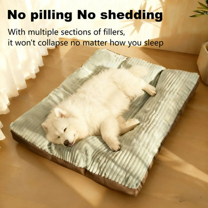 Hometravel , Washable Pet Mattress with Thick Cushion, Warm Cozy Sleeping Pad for Large Dogs, Comfortable Indoor Pet Bed