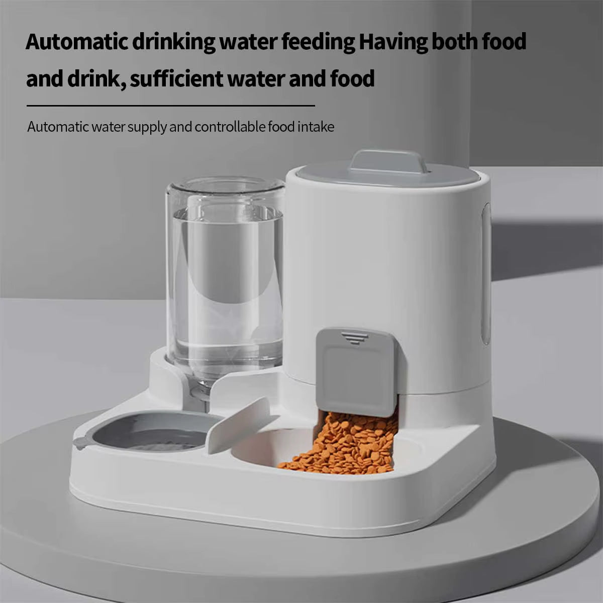 Feeder - Dual-Purpose Drinking and Feeding Unit - Convenient, Simple, Large Capacity -Suitable for Small and Medium Dogs and Cat