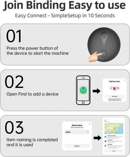 GPS Tracker for Dogs, Smart Collar with Real-Time Location - Pet Location Tracker with Holder, No Monthly Fee/No SIM Card, Works with Ios Find My, Ultra-Slim, IP68 Waterproof, 12-Month Working Time