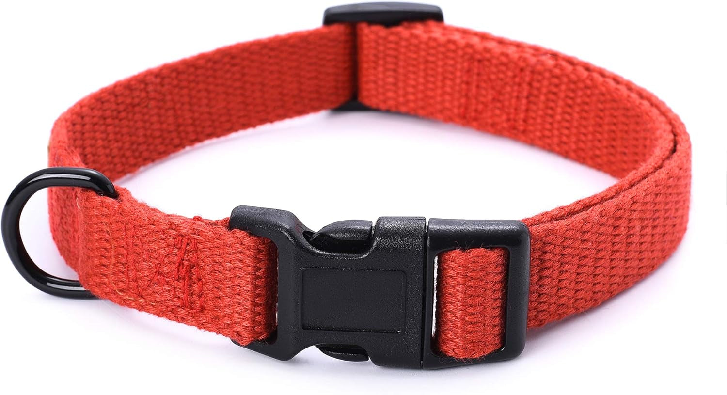 | Genuine Leather Dog Collar | Heavy Duty Canvas Dog Collars with Adjustable Rust-Proof Metal Pin Buckle | Boy Dog Collars for Medium Dogs(Pin Buckle-Turquoise Green)